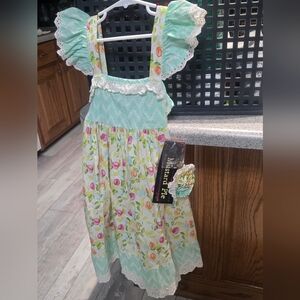 Mustard Pie Girls Size 4 Isdora Floral Dress with Bow NWT